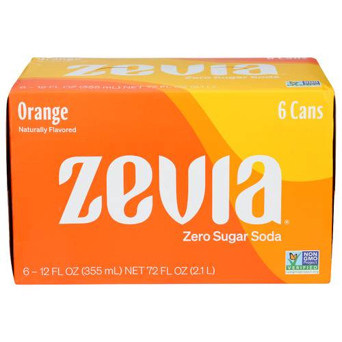 Zevia Orange Soda 6 Pack