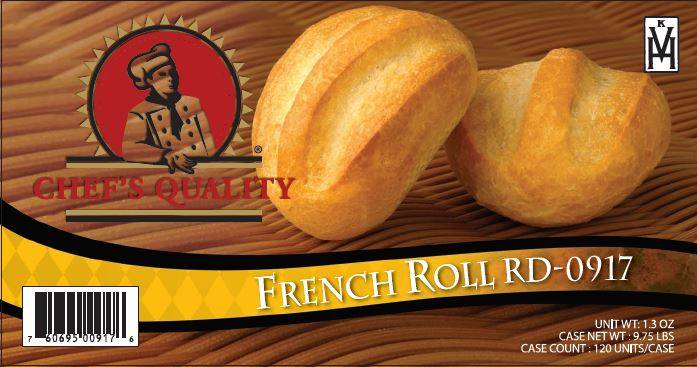 Frozen Chef's Quality - French Dinner Roll - 120/1.3 oz (1X120|1 Unit per Case)