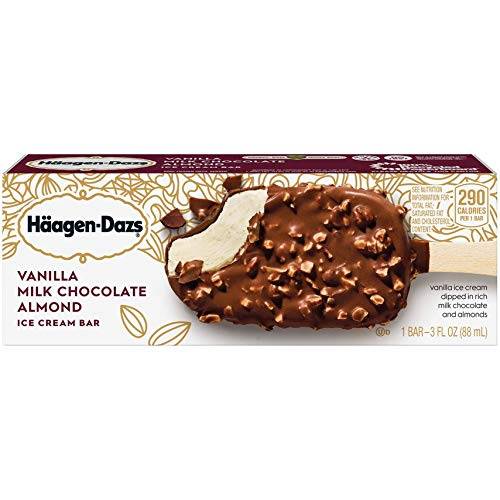 Haagen Dazs Bar-Vanilla Milk Chocolate Almond Ice Cream