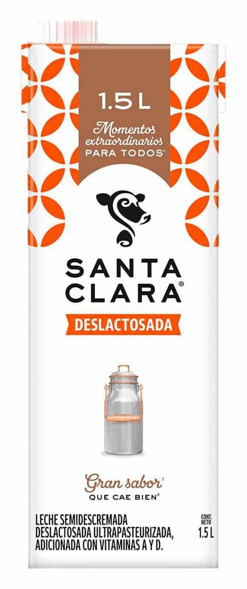 Santa Clara · Leche semidescremada, deslactosada ultrapasteurizada (1,5 L)