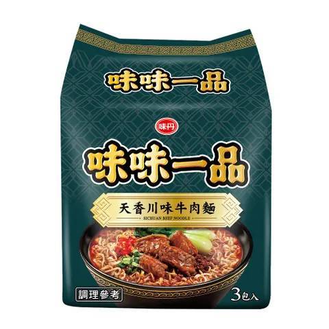 味味一品天香川味牛肉袋麵3入#4710110238397