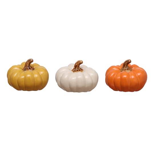 Assorted 4.25" Ceramic Pumpkin By Ashland, 1Pc.