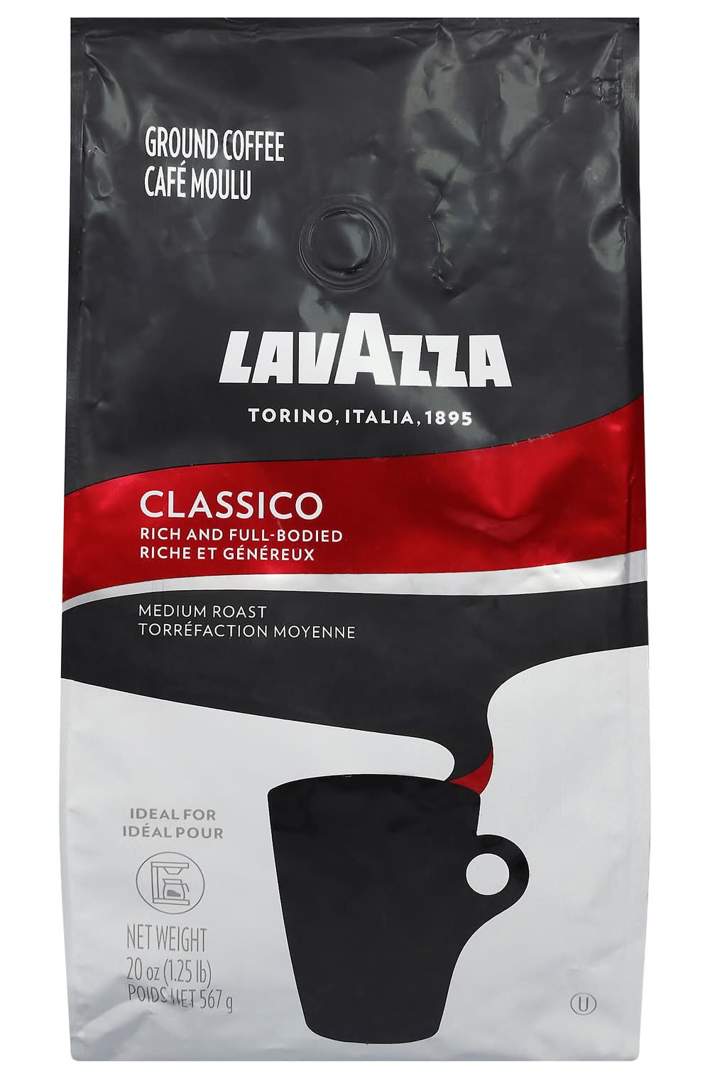 Lavazza Classico Medium Roast Ground Coffee (20 oz)
