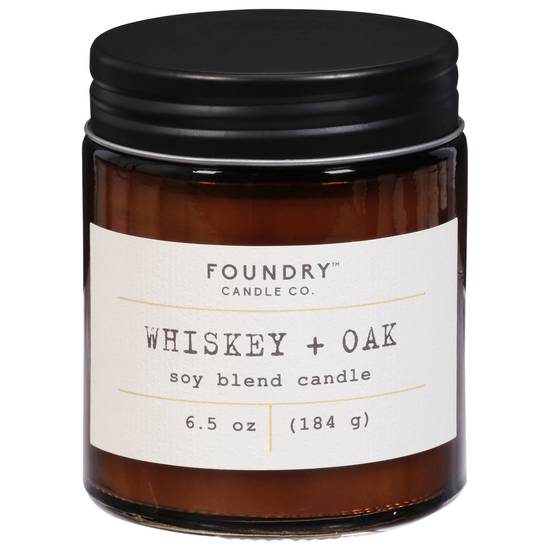 Foundry Candle Co. Soy Blend Whiskey + Oak Candle