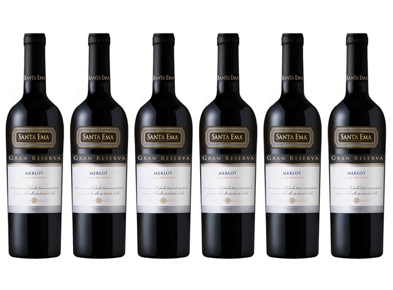 Santa ema pack 6 vinos gran reserva merlot 13° (6 x 750 ml)