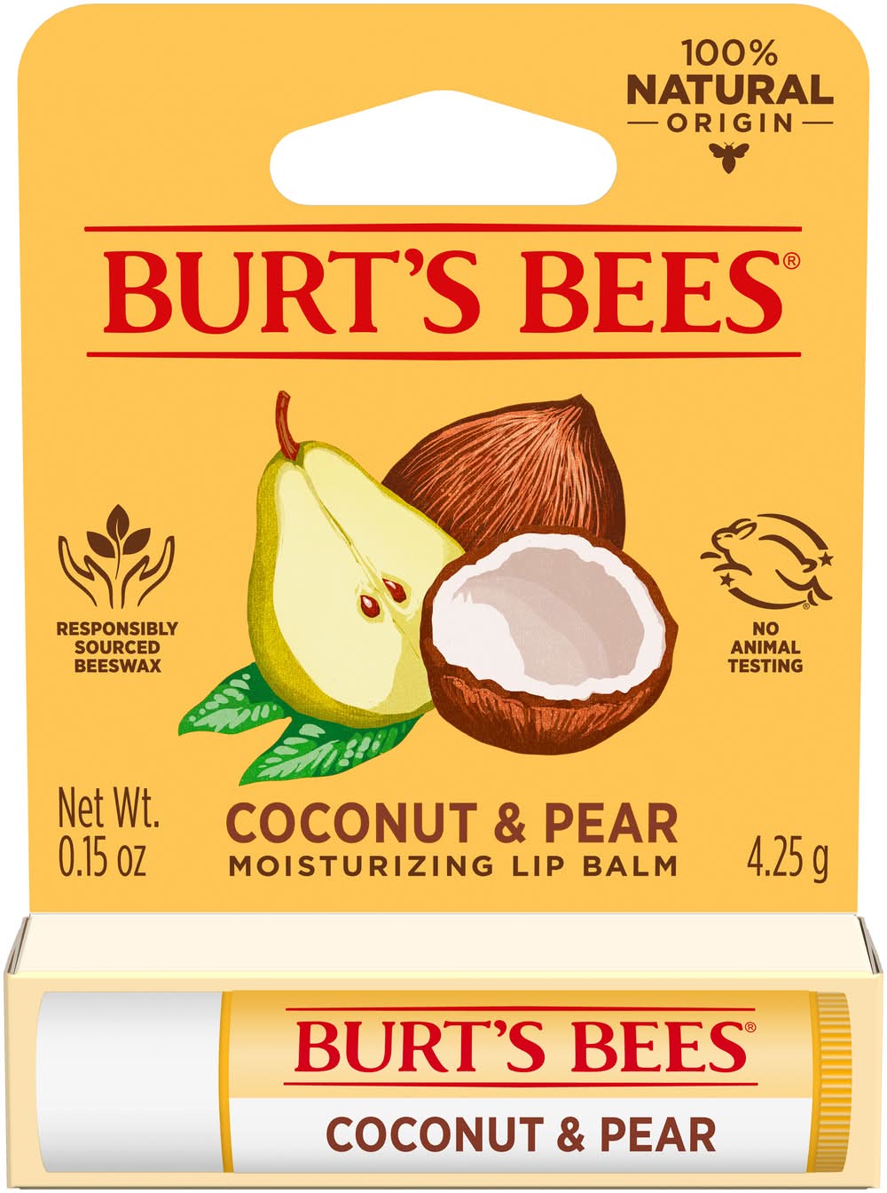 Burt's Bees Coconut & Pear Moisturizing Lip Balm (0.2 oz)