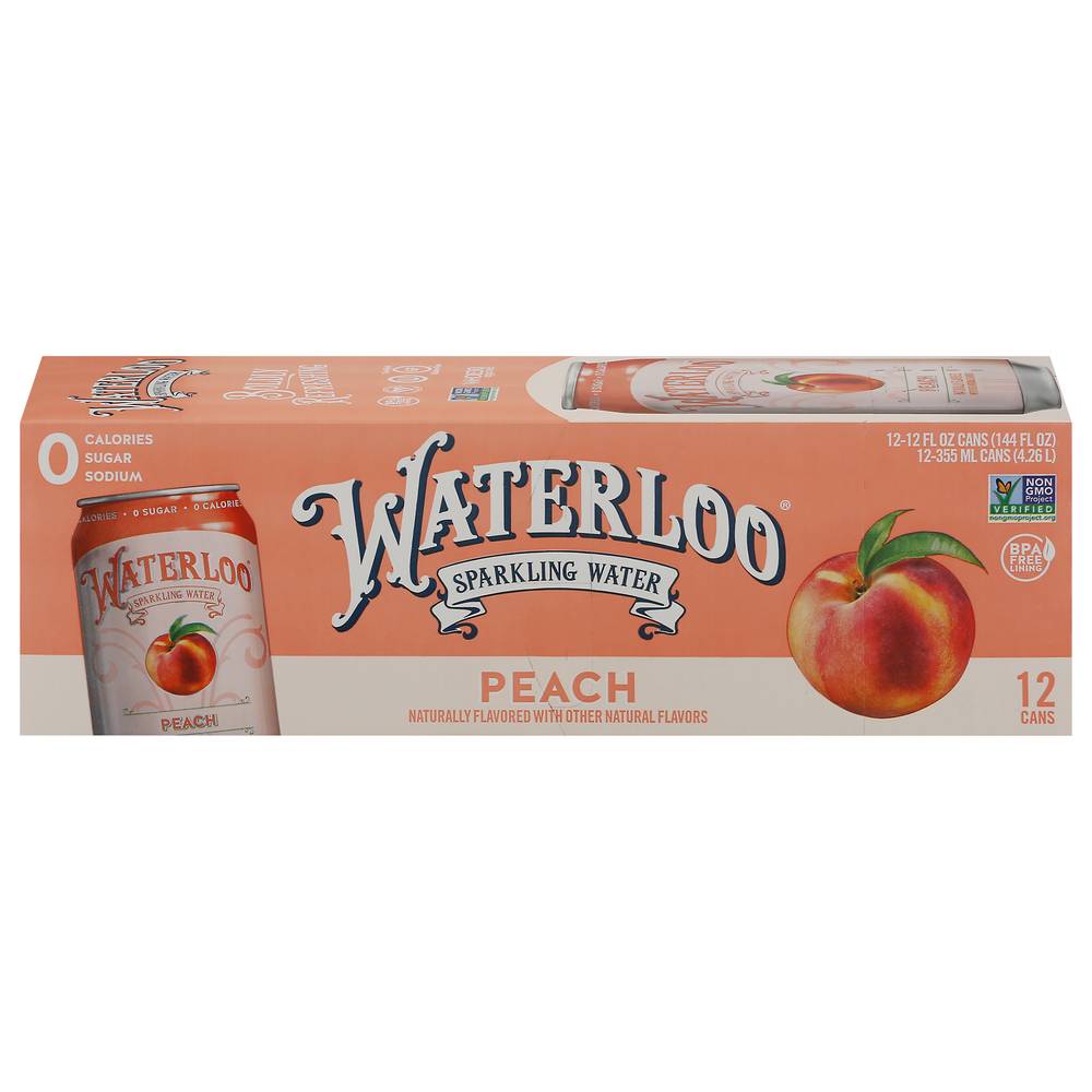 Waterloo Peach Sparkling Water (12 x 12 fl oz)