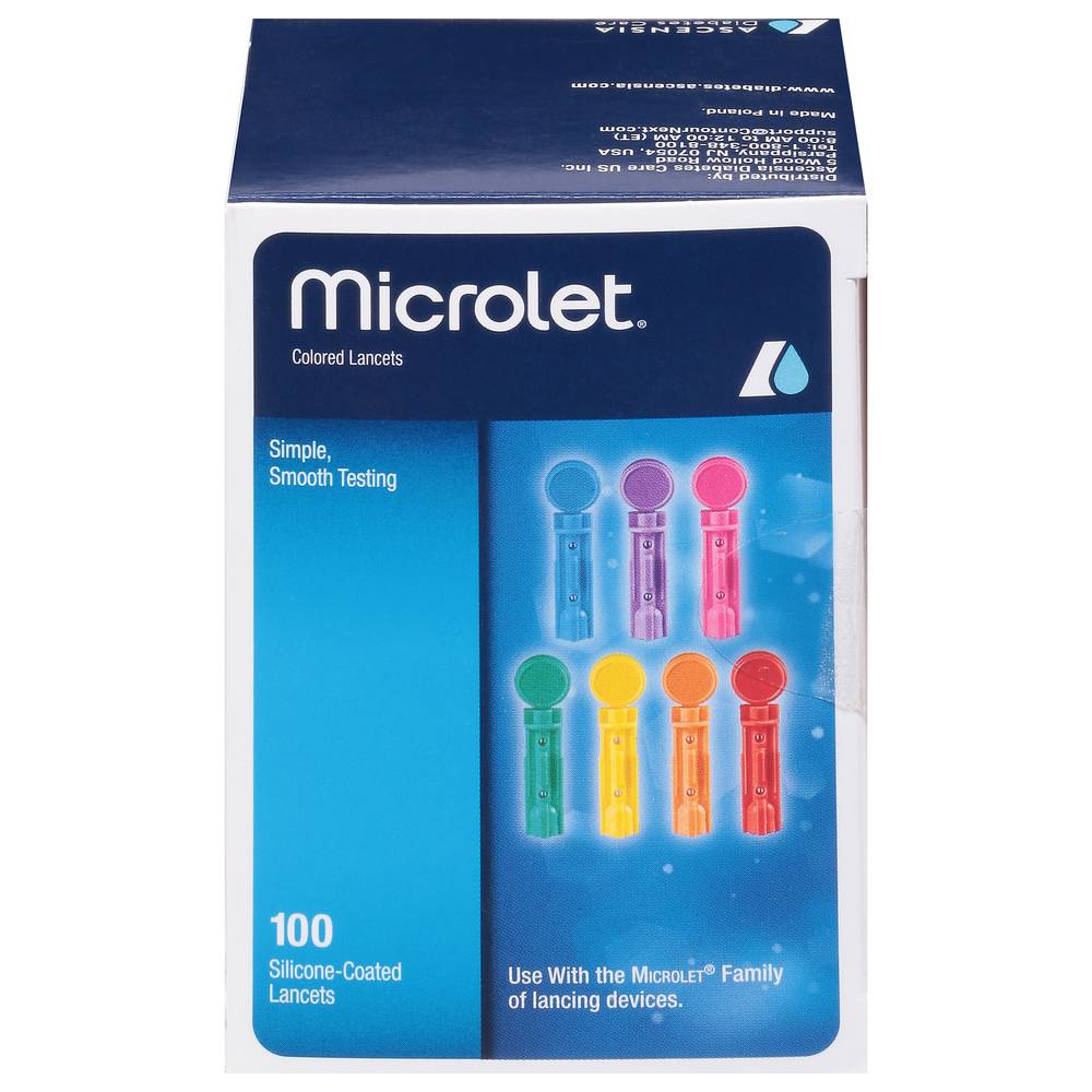 Microlet Blood Testing Colored Lancets