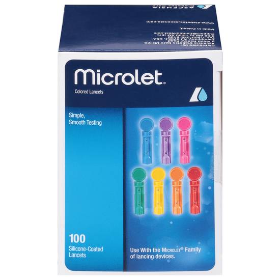 Microlet Blood Testing Colored Lancets (100 ct)