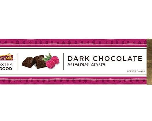 Order ExtraMile Dark Chocolate Raspberry Candy Bar 2.15oz food online from Chevron Extramile store, Everett on bringmethat.com