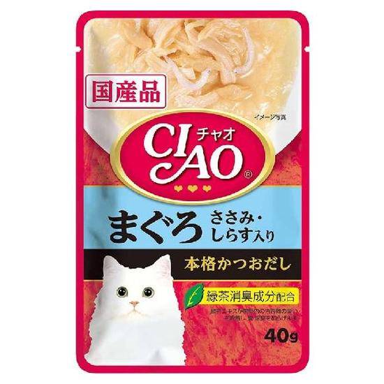 CIAO貓用餐包-鮪魚&吻仔魚 40g40g