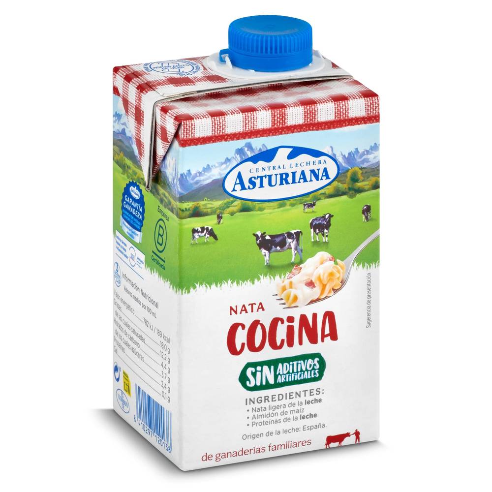 Nata Para Cocinar Central Lechera Asturiana Brik 500 Ml