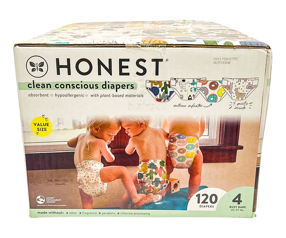 The Honest Company Clean Conscious Disposable Diapers, Stage 4 (120 ct)