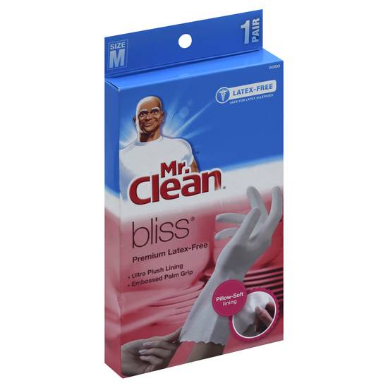 Mr. Clean Bliss Latex-Free Gloves Medium Size (1 pair)