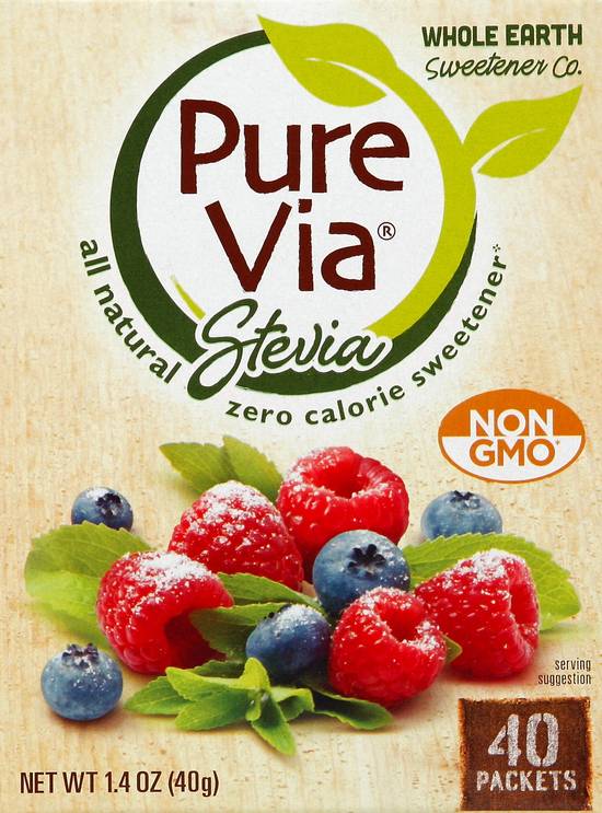 Pure Via Stevia Sweetener (40 ct)