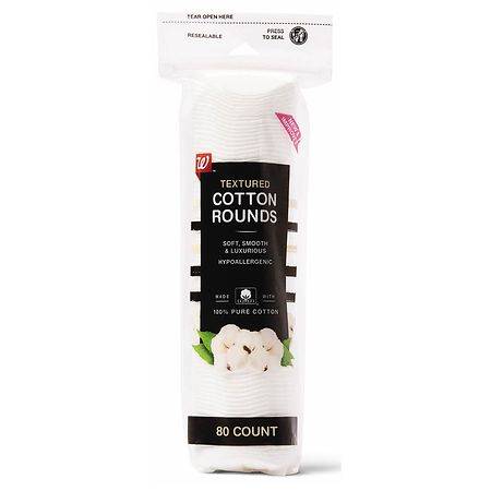 Walgreens Textured Cotton Rounds, Soft, Smooth & Luxurious (80 ct)