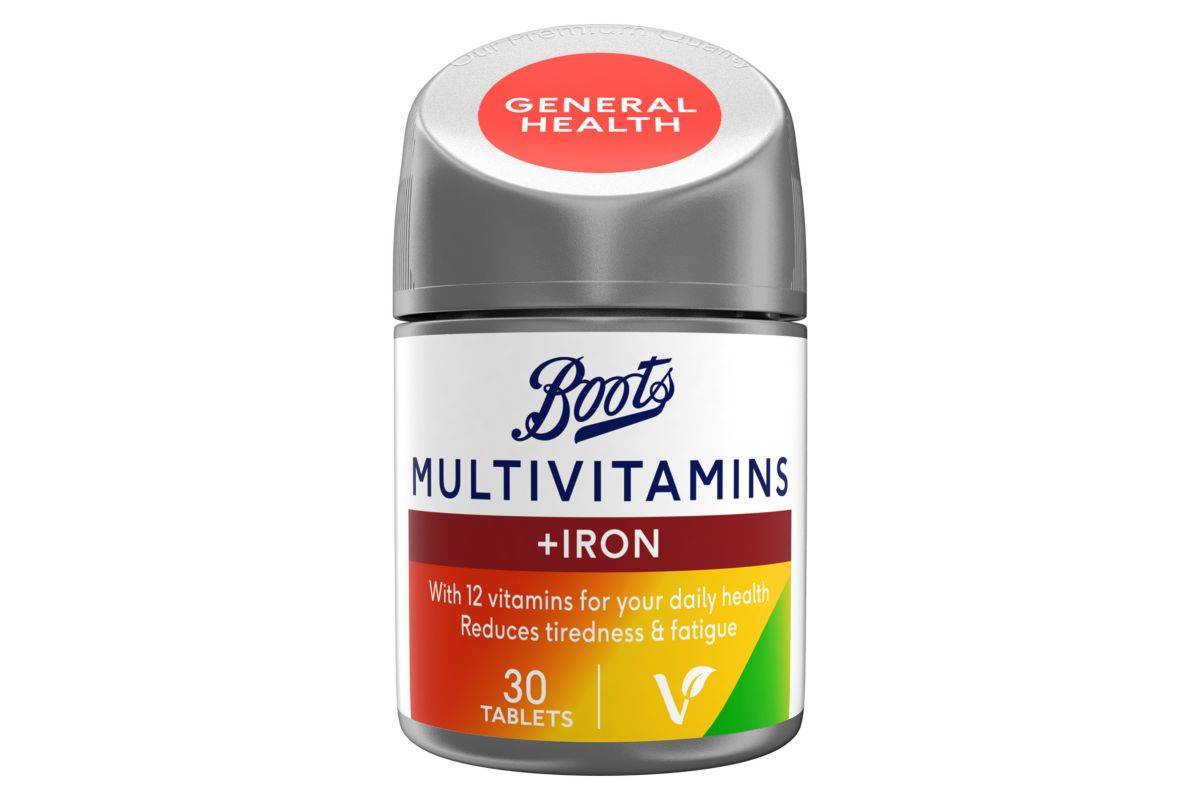 Boots Multivitamins with Iron 30 Tablets (1 month supply)