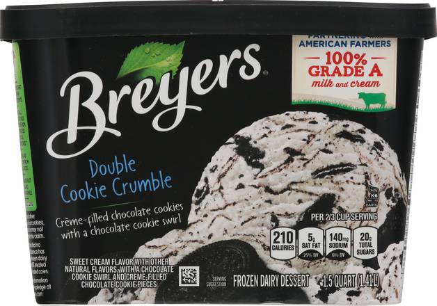 Breyers Double Cookie Crumble Frozen Dairy Dessert