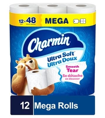 Charmin papier toilette ultra doux 2 plis - ultra soft 2-ply toilet papers (12 unités)