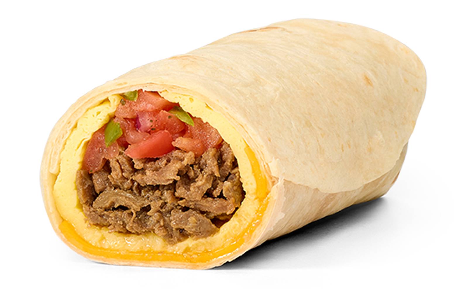 Burrito Breakfast Toasted Whole Mainstream: Egg Omelet Beef - Each