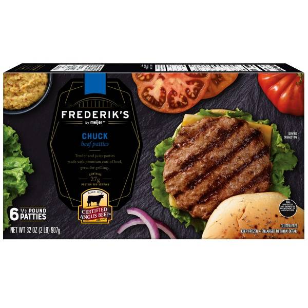 Frederik's By Meijer Certified Angus Beef Ground Chuck Burger, 32 oz