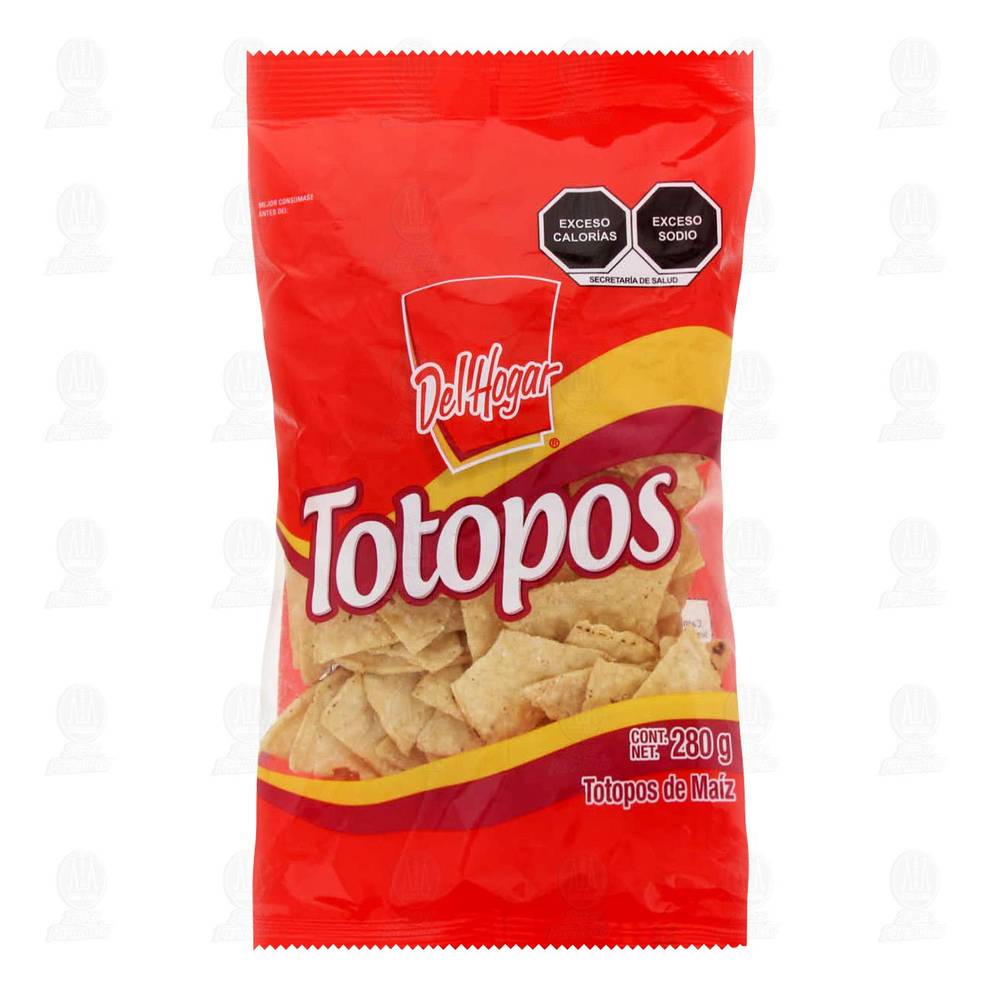 Del Hogar · Totopos de maíz (280 g)