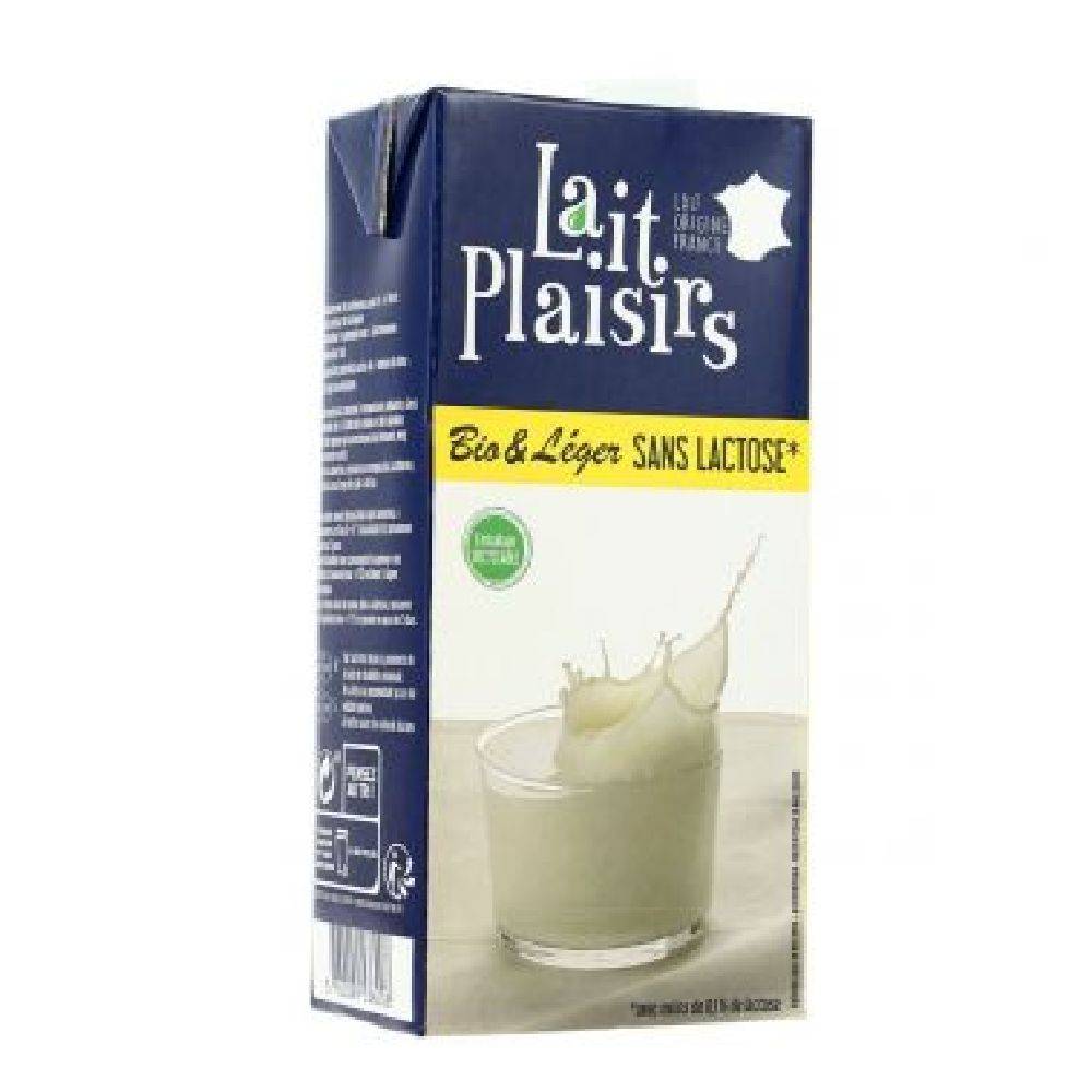 Lait Plaisirs - Lait demi-écrémé stérilisé uht sans lactose (1 L)