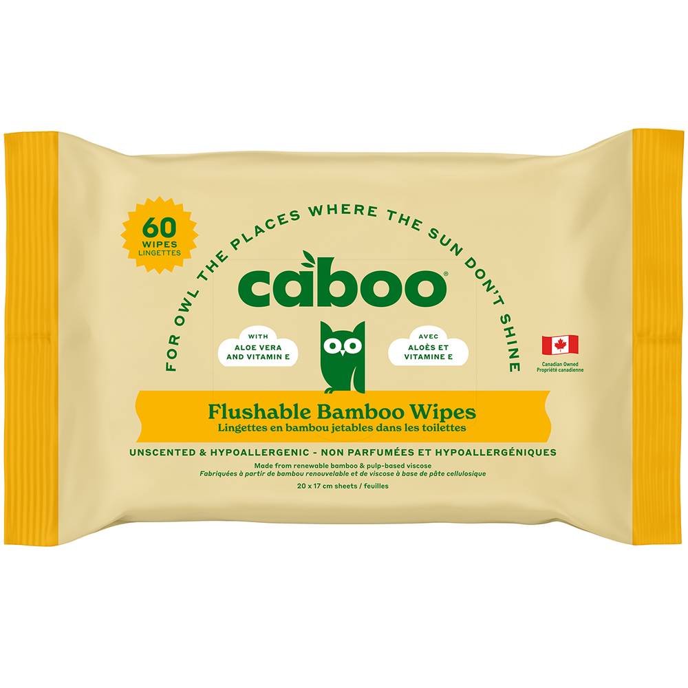 Flushable Bamboo Wipes 60CT