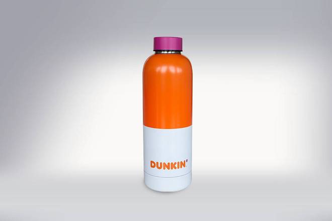 DUNKIN' Wasserflasche orange/weiß