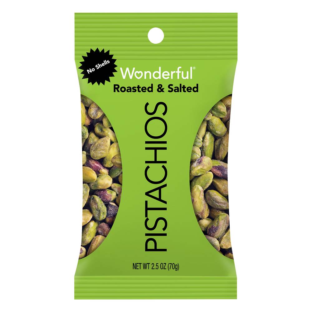 Wonderful No Shells Pistachios, Roasted - Salted (2.5 oz)