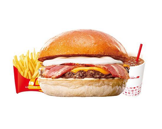 【セット】絶品ベーコンチーズバーガー  Ultimate Bacon Cheeseburger Set