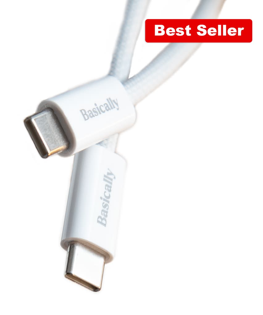 Basically Usb-C To Usb-A Charging Cable 60 W, 6 ft, White