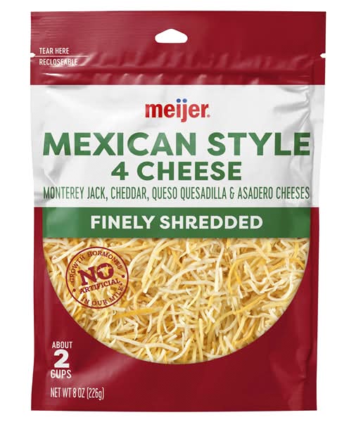Meijer Finely Shredded Mexican 4 Cheese (8 oz)