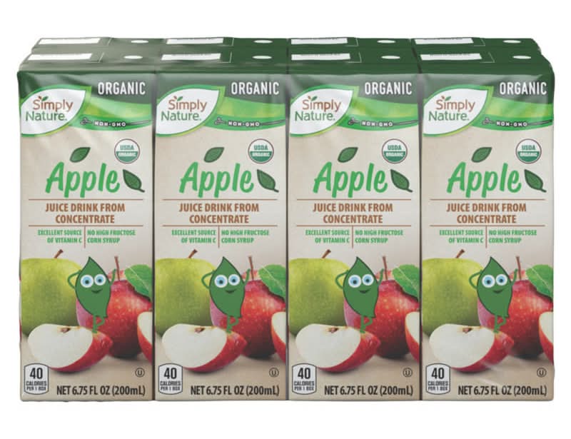 Simply Nature Organic Juice Drink From Concentrate, Apple (8 x 6.75 fl oz)