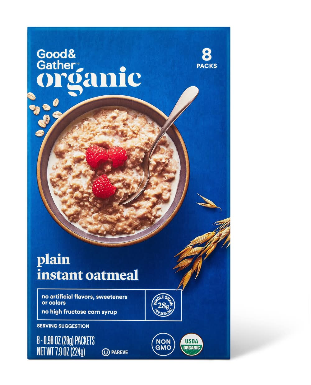 Good & Gather Organic Plain Instant Oatmeal (0.98 oz, 8 ct)