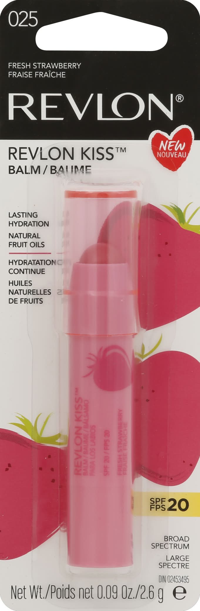 Revlon Broad Spectrum Spf 20 Fresh Strawberry Balm (0.1 oz)