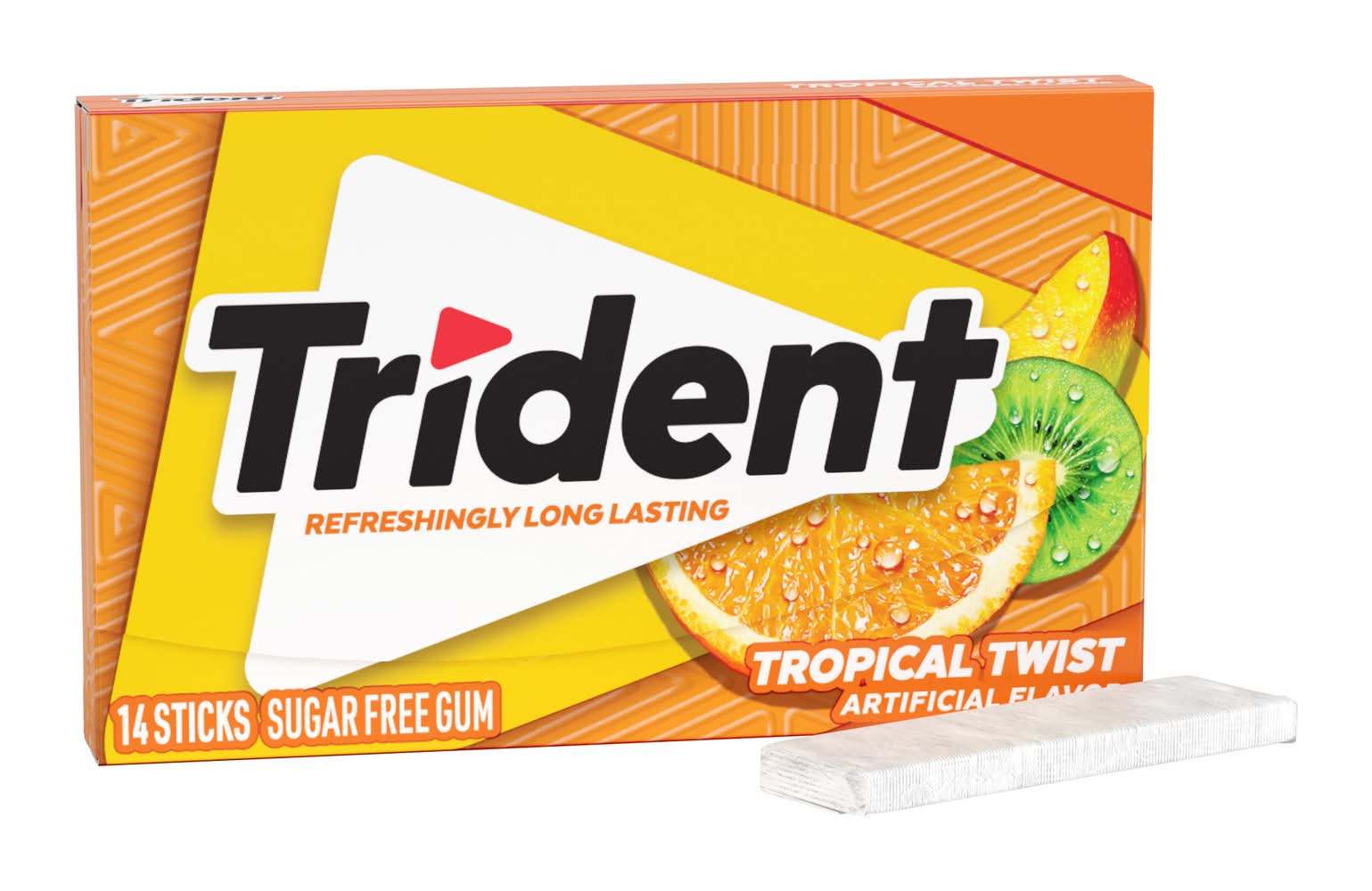 Trident Sugar Free Gum, Tropical Twist (14 ct)