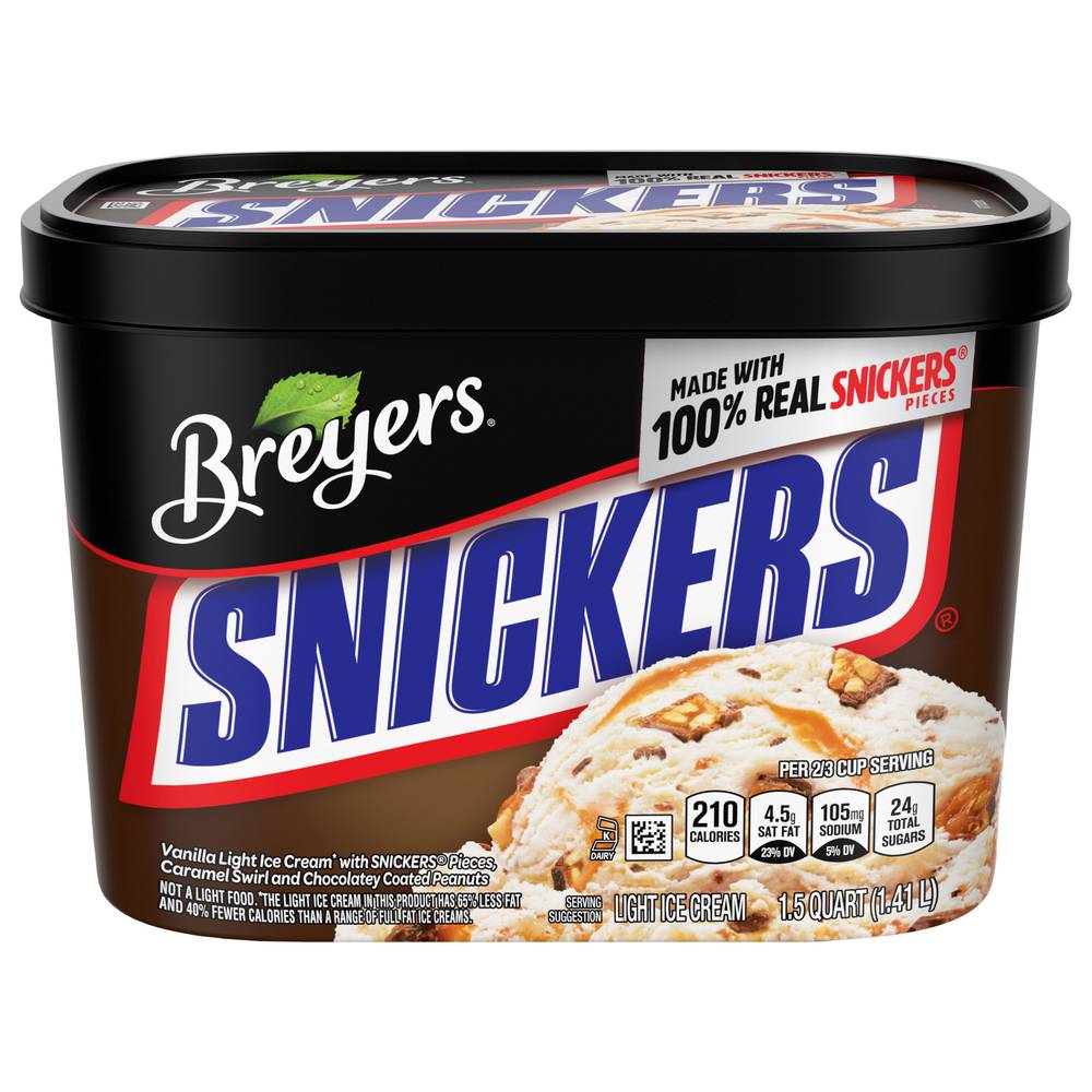 Breyers Vanilla Light Snickers Ice Cream (48 fl oz)