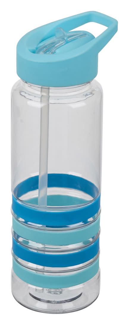 TrueLiving Striped Plastic Water Bottle 26 oz, Assorted