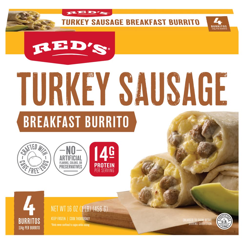 Red's Turkey Sausage Breakfast Burrito (16 oz, 4 ct)