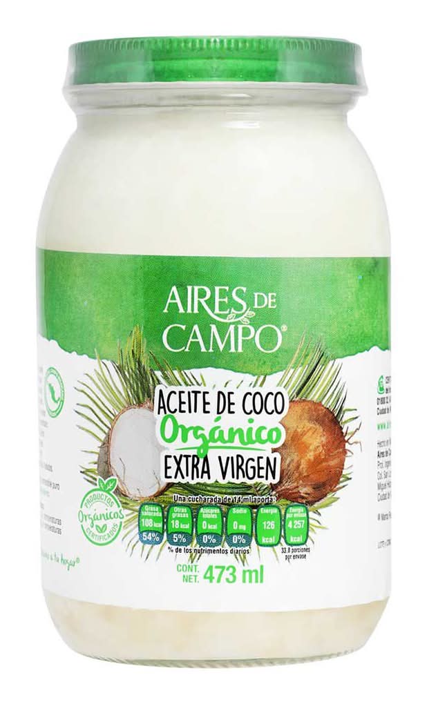 Aires de Campo · Aceite de coco orgánico extra virgen (473 ml)