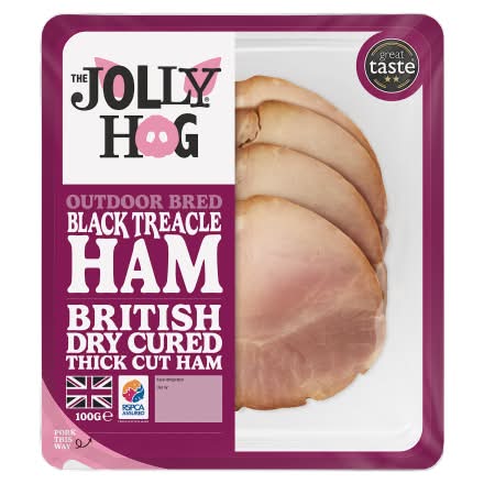 The Jolly Hog Black Treacle Thick Cut Ham (100g)