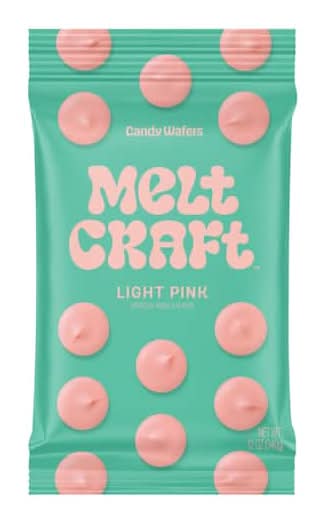 Melt Craft Candy Wafers, Vanilla, Light Pink (12 oz)