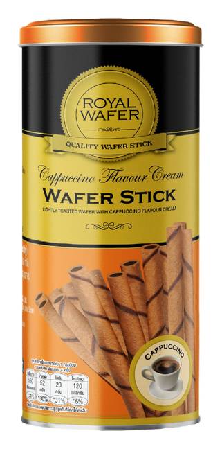 ROYAL WAFER Cappuccino Cream, Wafer Stick (125g)