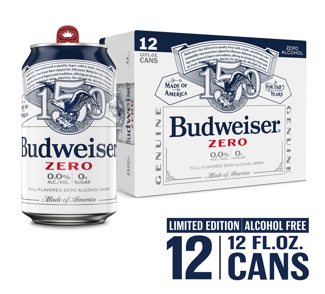 Budweiser Zero Alcohol-Free Beer (12 x 12 fl oz)