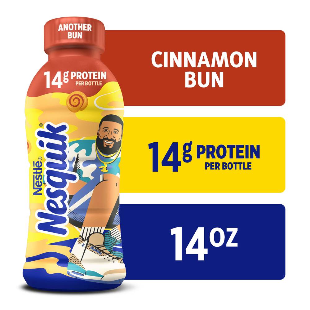 Nesquik Dj Khaled Ready-To-Drink Low-Fat Milk, Cinnamon Bun (14 fl oz)