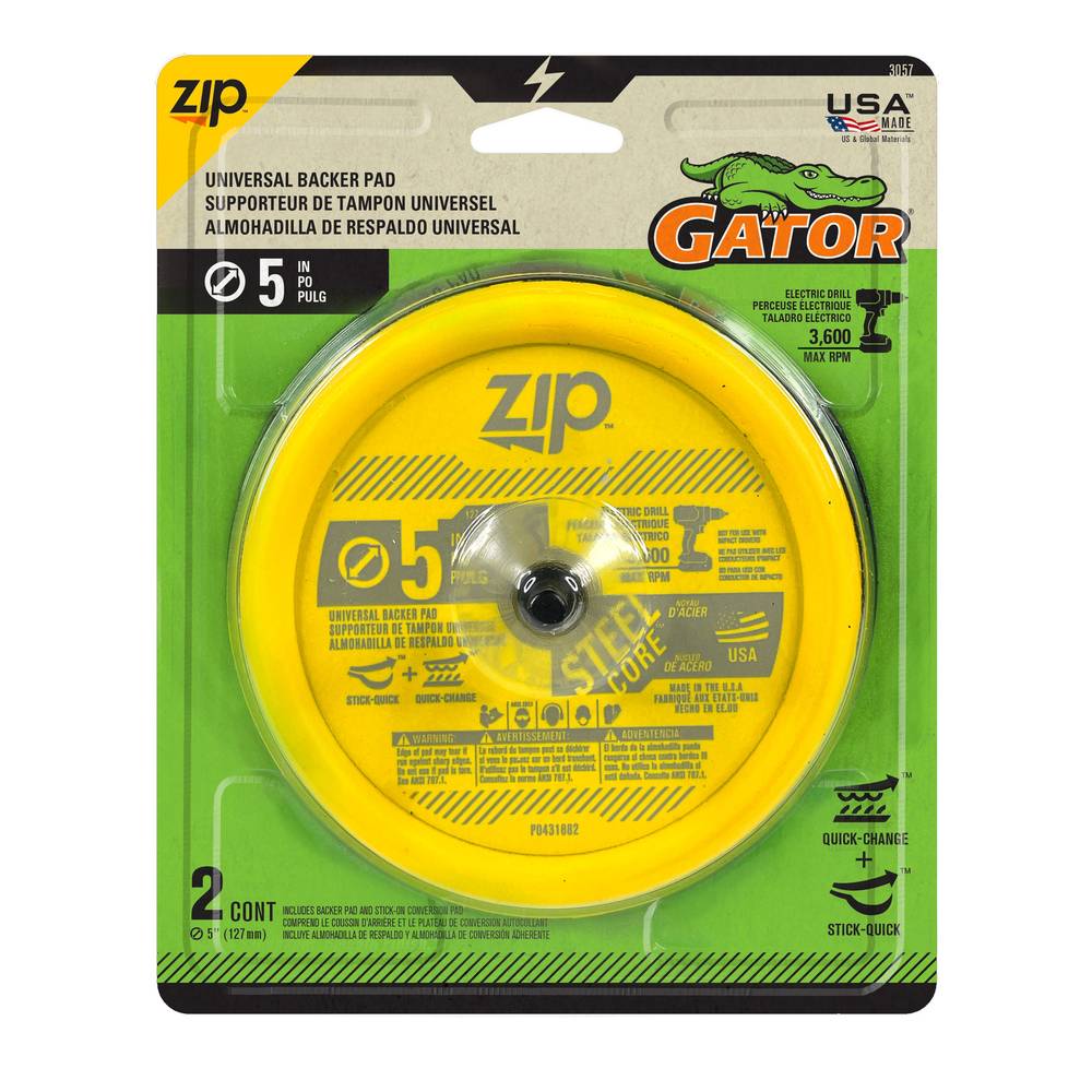 Gator Zip Pad Backer Pad Sandpaper | 3057