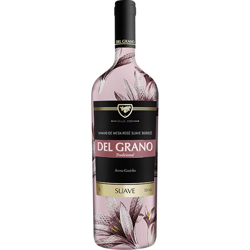 Del grano vinho de mesa rosé suave bordô tradicional wine (1 l)