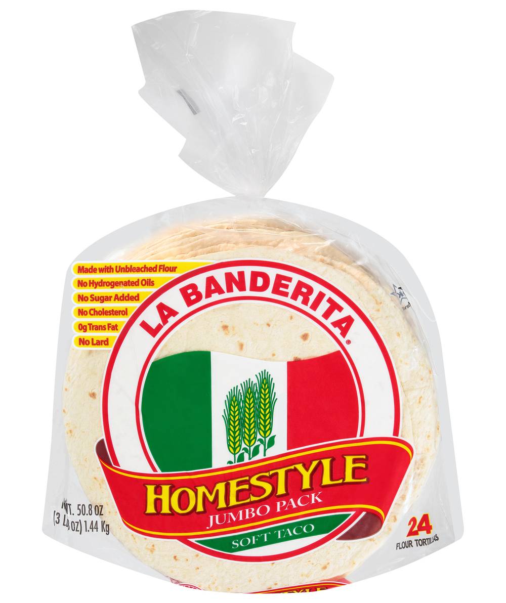 La Banderita Homestyle Soft Taco Flour Tortillas (50.8 oz, 24 ct)