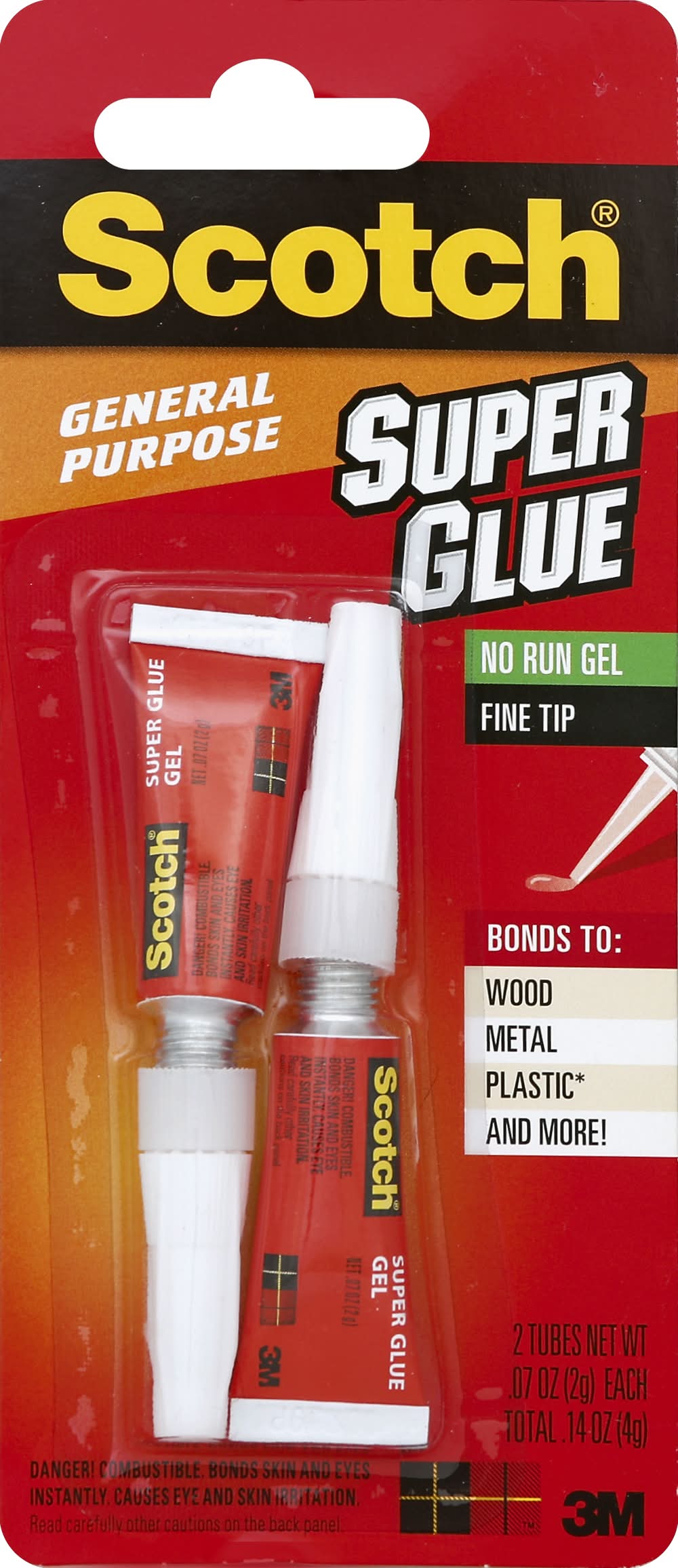 Scotch General Purpose No Run Gel Super Glue (0.14 oz)